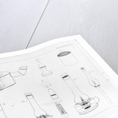 Safety lamps designed by Humphry Davy for use by miners by James the younger Basire