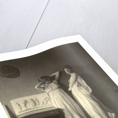 Two Female Models in Classical Costume with Eakins's Sculpture 'Arcadia', c.1883 by Thomas Cowperthwait Eakins