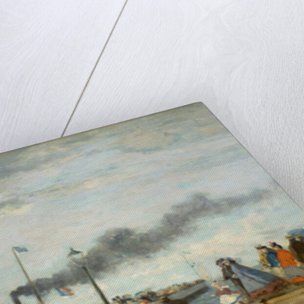 Jetty and Wharf at Trouville, 1863 by Eugene Louis Boudin