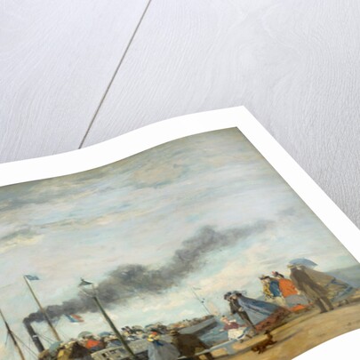 Jetty and Wharf at Trouville, 1863 by Eugene Louis Boudin