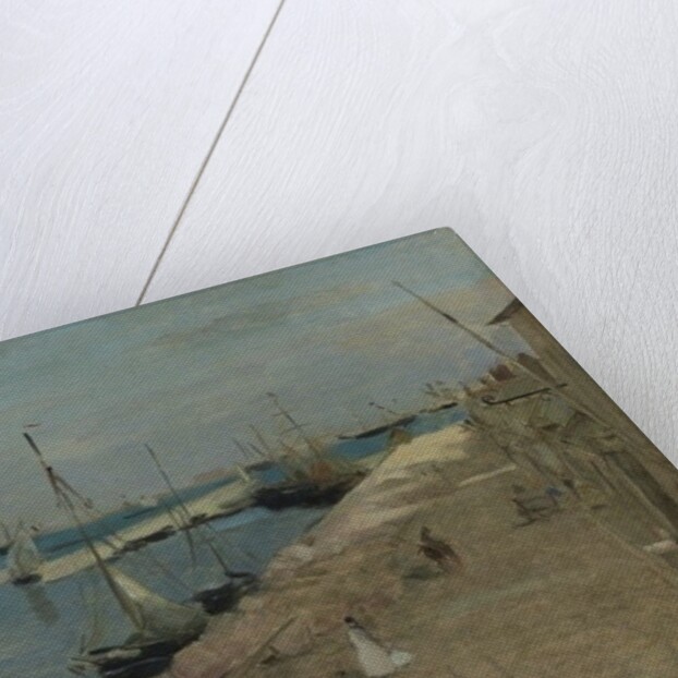 The Harbour at Cherbourg, 1871 by Berthe Morisot