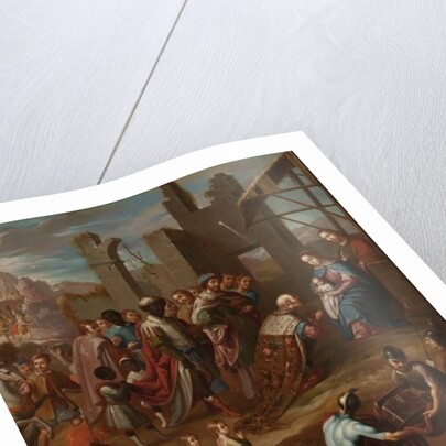 The Adoration of the Kings with Viceroy Pedro de Castro y Figueroa, Duke of La Conquista, 1741 by Nicolas Enriquez