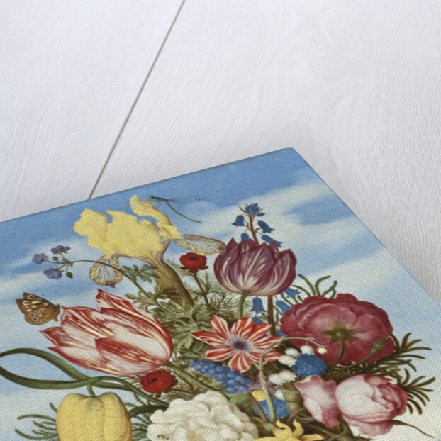 Bouquet of Flowers on a Ledge, 1619 by Ambrosius the Elder Bosschaert