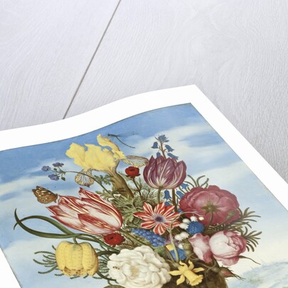 Bouquet of Flowers on a Ledge, 1619 by Ambrosius the Elder Bosschaert