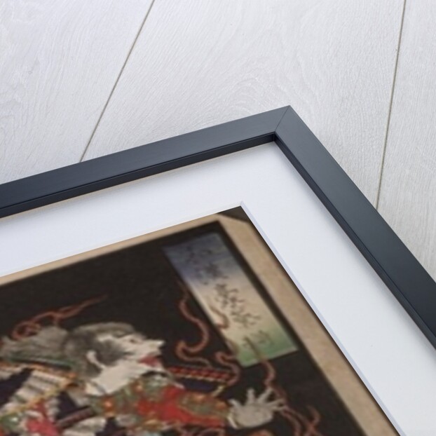 Kintoki Overpowering a Demon and Warrior on Skull, 1868 by Tsukioka Yoshitoshi