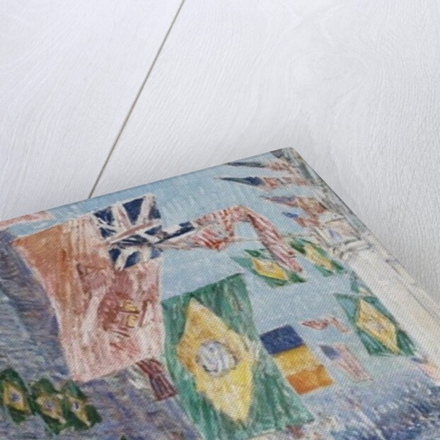 Avenue of the Allies: Brazil, Belgium, 1918 36 5/16 x 24 5/16 in. by Childe Frederick Hassam