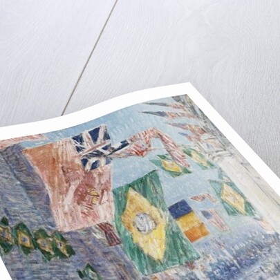 Avenue of the Allies: Brazil, Belgium, 1918 36 5/16 x 24 5/16 in. by Childe Frederick Hassam