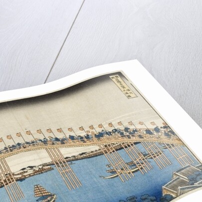 Temma Bridge, Settsu Province from the Series Wondrous Views of Famous Bridges of Various Provinces, c.1835 by Katsushika Hokusai (after)