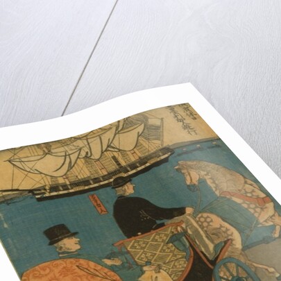 Americans enjoying Sunday in Yokohama, 1861 by Utagawa Sadahide