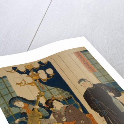 Parlour of a foreign mercantile house in Yokohama, 1861 by Utagawa Sadahide