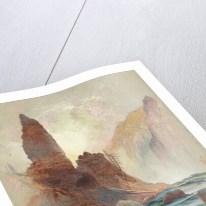 Tower at Tower Falls, Yellowstone, 1872 by Thomas Moran