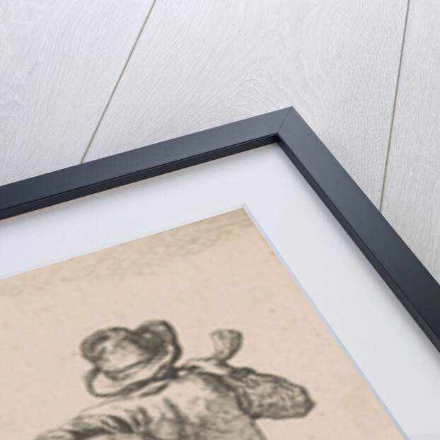 Man standing with bull by Adriaen van de Velde