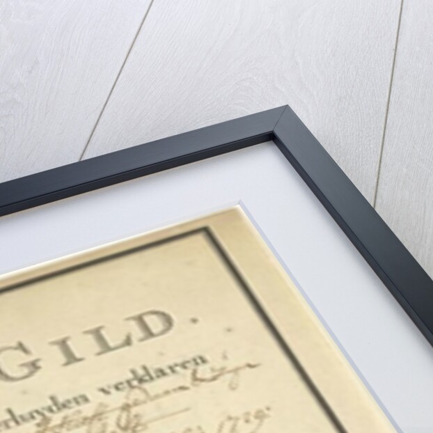 Receipt from the Guild of Saint Luke in Amsterdam to the glazier James Cip, 1729 by Dutch School