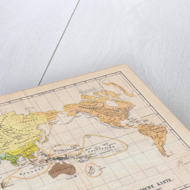 Ethnographic map of the world by German School