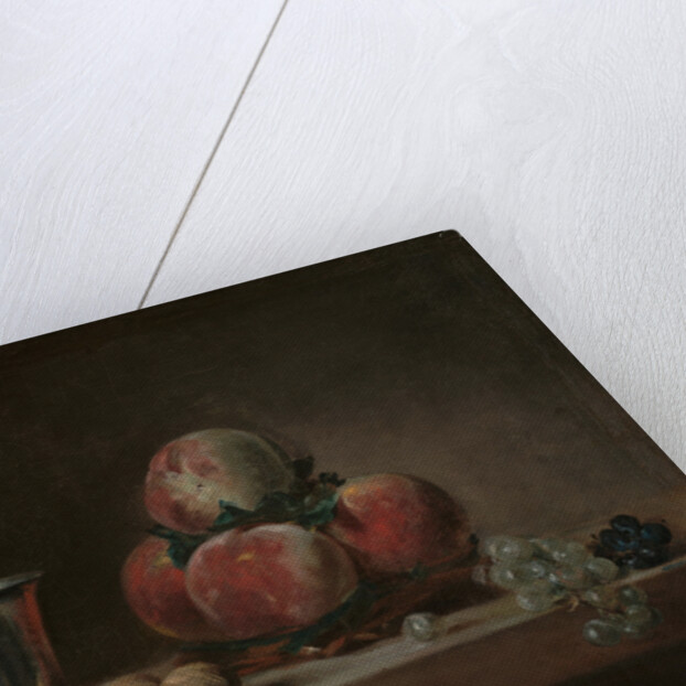 Still Life with Peaches, a Silver Goblet, Grapes, and Walnuts, c.1759-60 by Jean-Baptiste Simeon Chardin