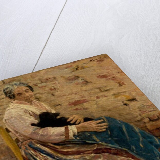 An Old Woman with Cat, 1878 by Max Liebermann