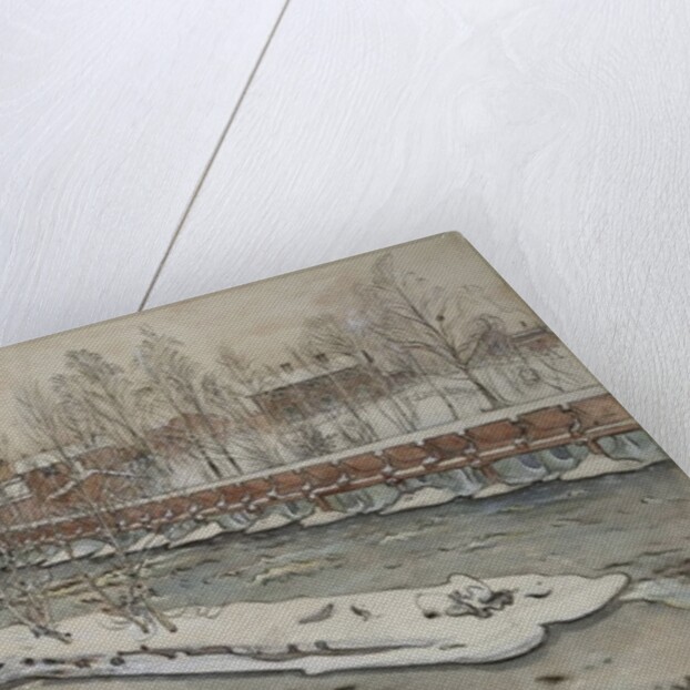 The Timber Chute, Winter Scene by Carl Larsson