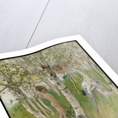 Nude Boy among Birches, 1898 by Carl Larsson