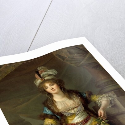 Portrait of a Lady in Turkish Fancy Dress, c.1790 by Jean Baptiste Greuze