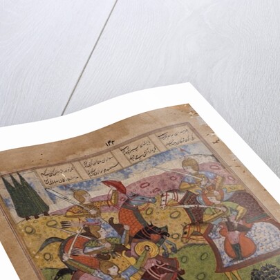 Meeting of Warriors, 1620-25 by Mughal School