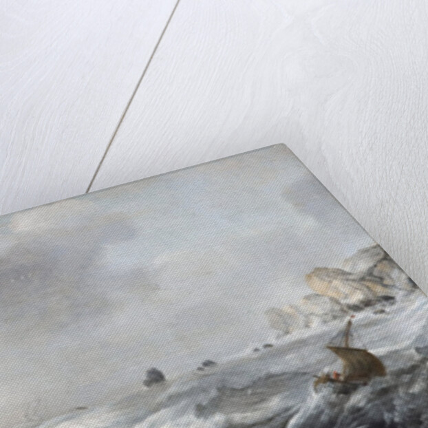 Ships in a Storm on a Rocky Coast, 1614-8 by Jan Porcellis