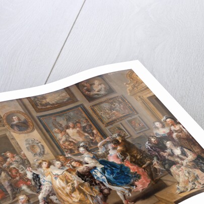 Dancing scene in palace, c.1730 by Johann Georg Platzer