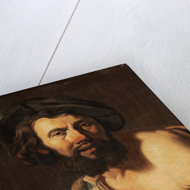 Man with flute by Dutch School