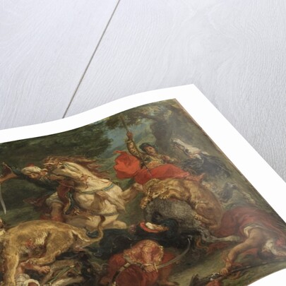 The Lion Hunt, 1855 by Ferdinand Victor Eugene Delacroix