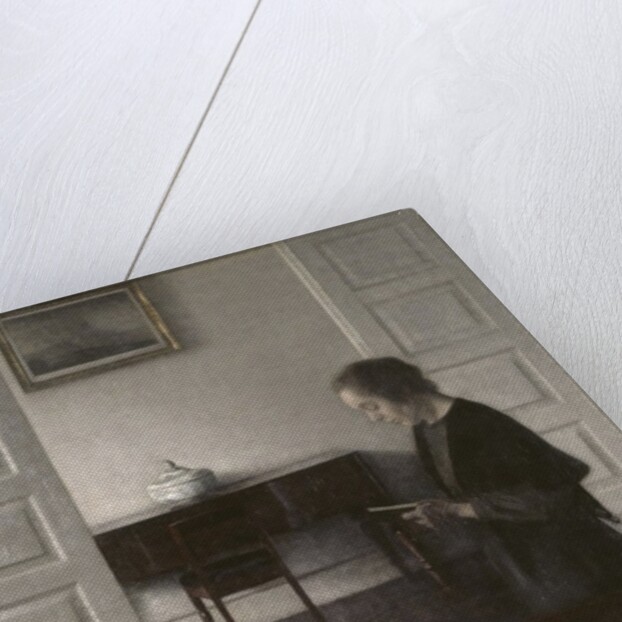Interior with a Lady Reading, c.1900 by Vilhelm Hammershoi