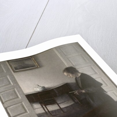Interior with a Lady Reading, c.1900 by Vilhelm Hammershoi