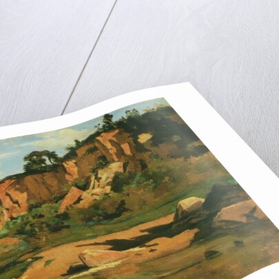 The Red Rocks at Civita Castellana, c.1827 by Jean Baptiste Camille Corot
