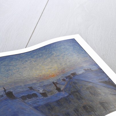 Sunrise over Stockholm rooftops, 1903 by Eugene Jansson