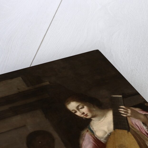 Woman Playing a Lute, 1638 by Jean Daret