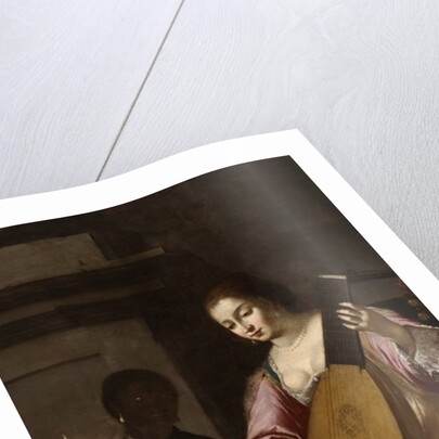 Woman Playing a Lute, 1638 by Jean Daret