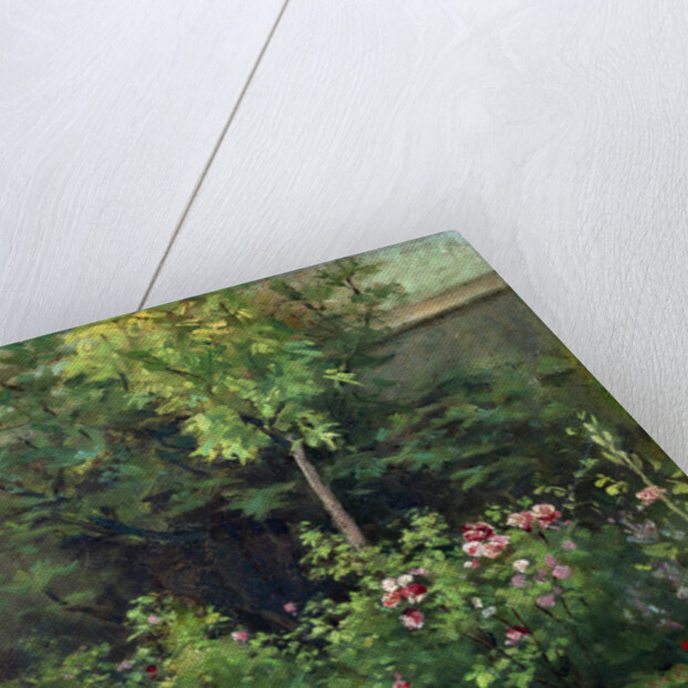 A Rose Garden, 1862 by Camille Pissarro