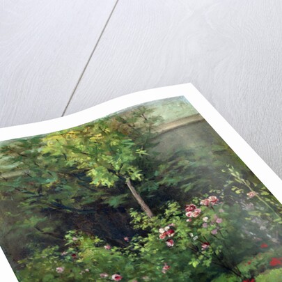 A Rose Garden, 1862 by Camille Pissarro