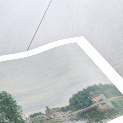 The Matrat Boatyard, Moret-Sur-Loing, Rainy Weather, 1892 by Alfred Sisley