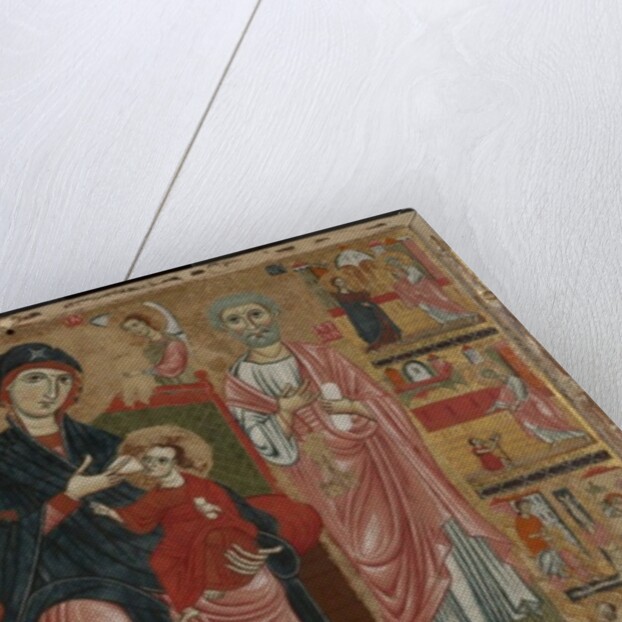 Virgin and Child Enthroned with Saints Leonard and Peter and Scenes from the Life of Saint Peter, c.1280 by Master of the Magdalen