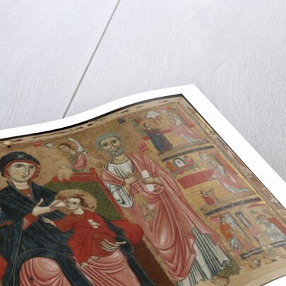 Virgin and Child Enthroned with Saints Leonard and Peter and Scenes from the Life of Saint Peter, c.1280 by Master of the Magdalen