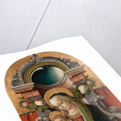 Madonna and Child Enthroned with Donor, 1470 by Carlo Crivelli