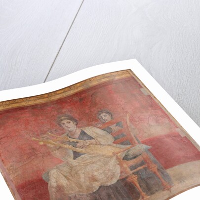 Seated woman playing a kithara, c.50–40 B.C. by Roman Republican Period