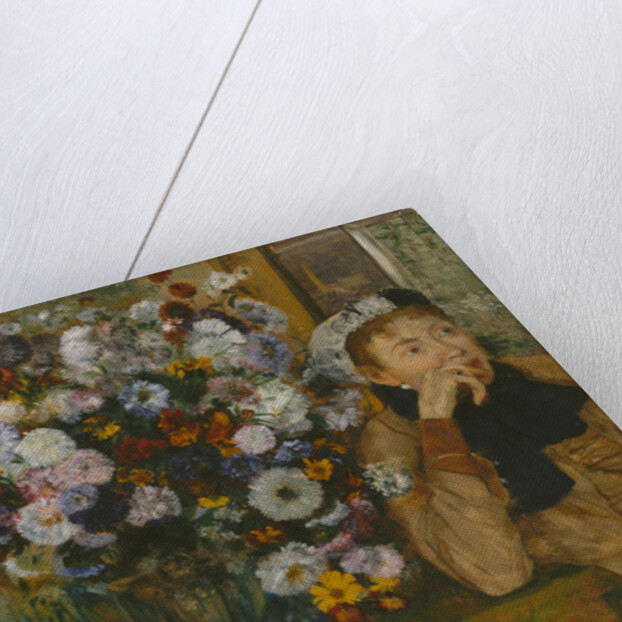 A Woman Seated beside a Vase of Flowers, 1865 by Edgar Degas