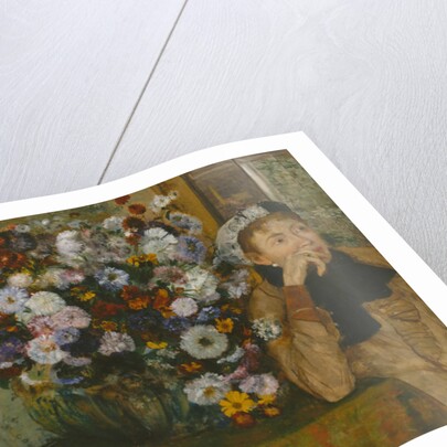 A Woman Seated beside a Vase of Flowers, 1865 by Edgar Degas