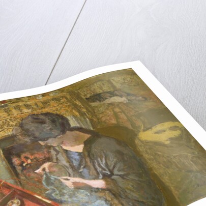 The Small Drawing-Room: Mme Hessel at Her Sewing Table, 1917 by Edouard Vuillard