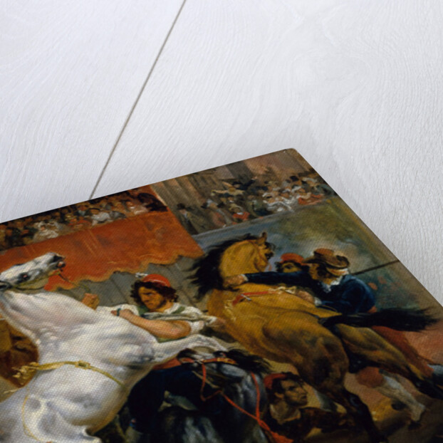 The Start of the Race of the Riderless Horses, 1820 by Emile Jean Horace Vernet