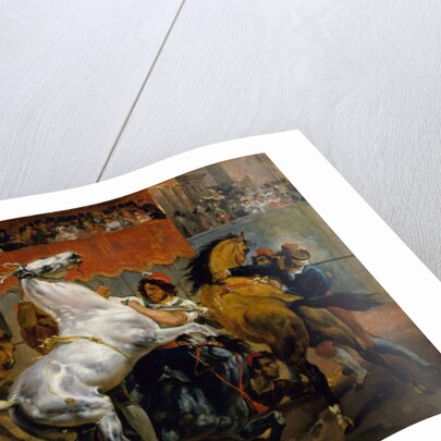 The Start of the Race of the Riderless Horses, 1820 by Emile Jean Horace Vernet