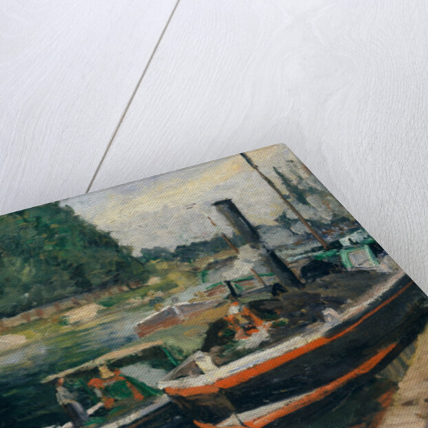 Barges at Pontoise, 1876 by Camille Pissarro