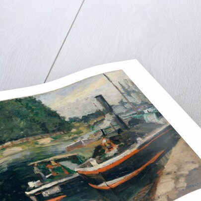 Barges at Pontoise, 1876 by Camille Pissarro