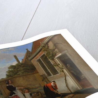 Scene in a Courtyard, early 1660s by Ludolf de Jongh