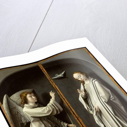 Archangel Gabriel; The Virgin Annunciate, c.1510 by Gerard David